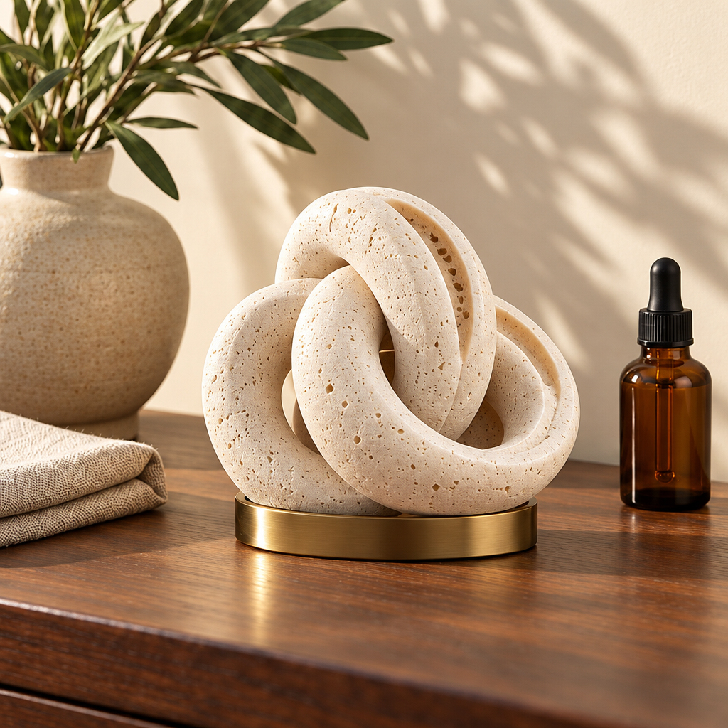 Corqena™ Ivory Knot Aroma Stone — product view