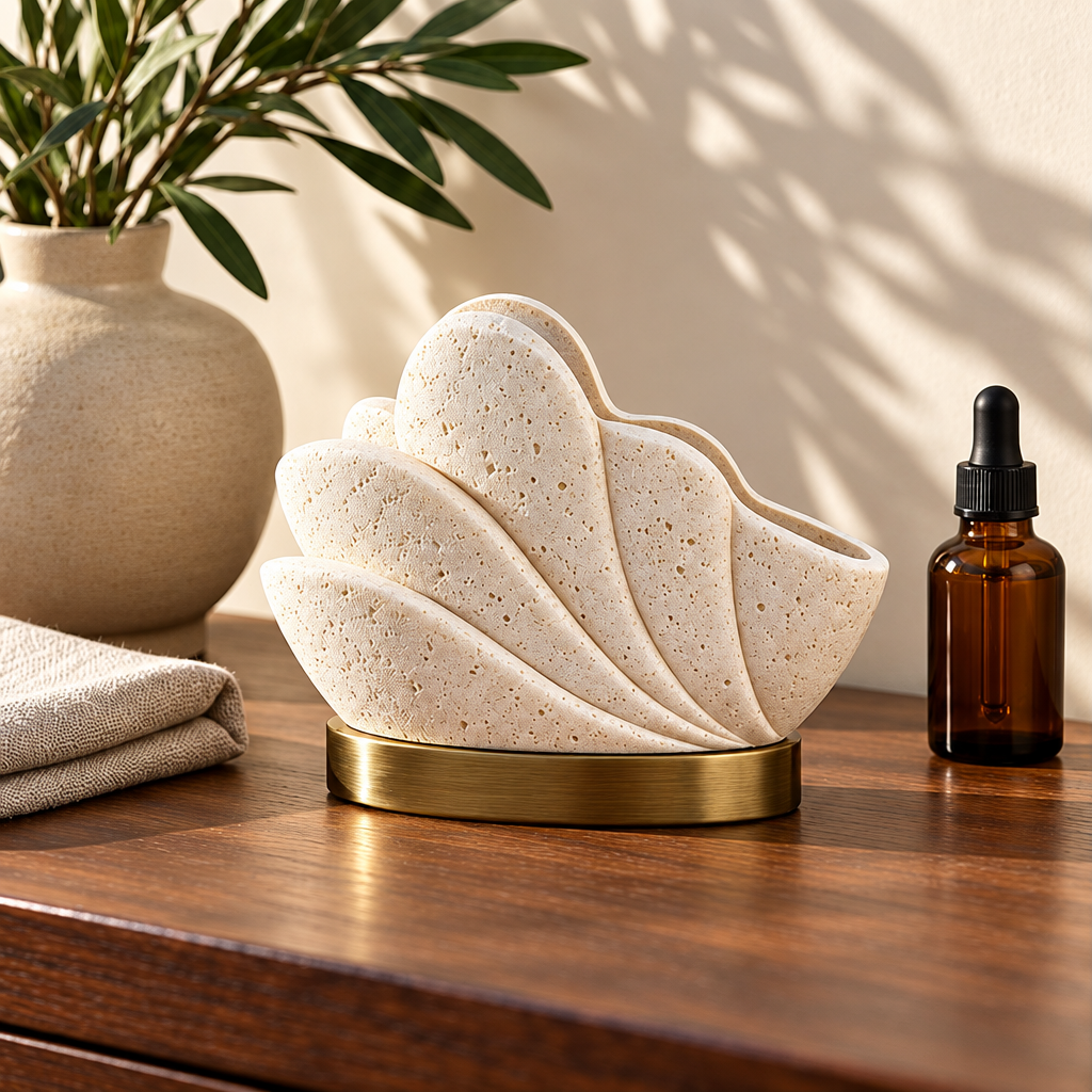 Corqena™ Ivory Shell Aroma Stone — product view