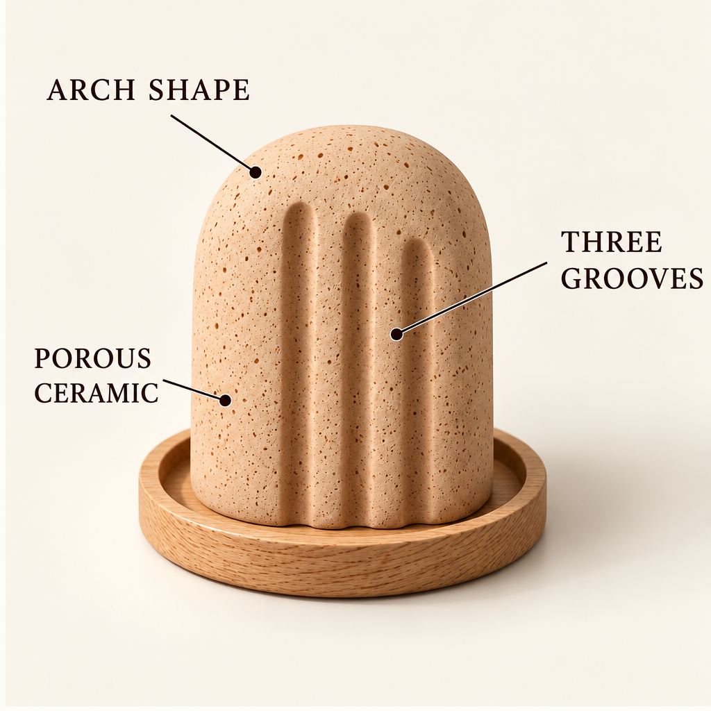 Corqena™ Terracotta Arch Aroma Stone — design detail