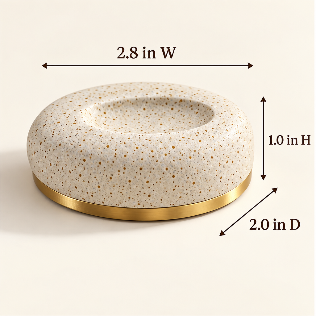 Corqena™ Speckled Travel Pebble — dimensions