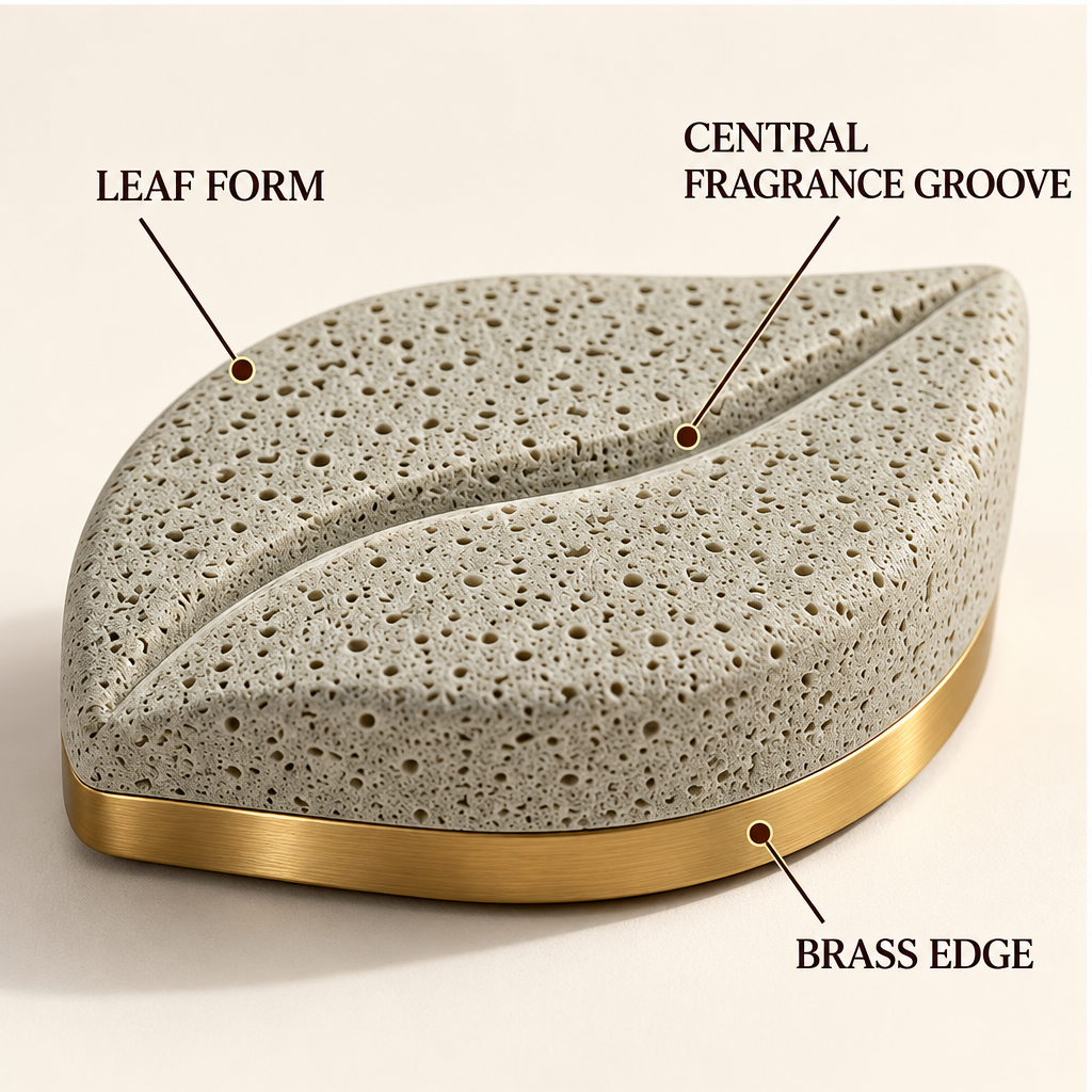Corqena™ Sage Travel Leaf — design detail