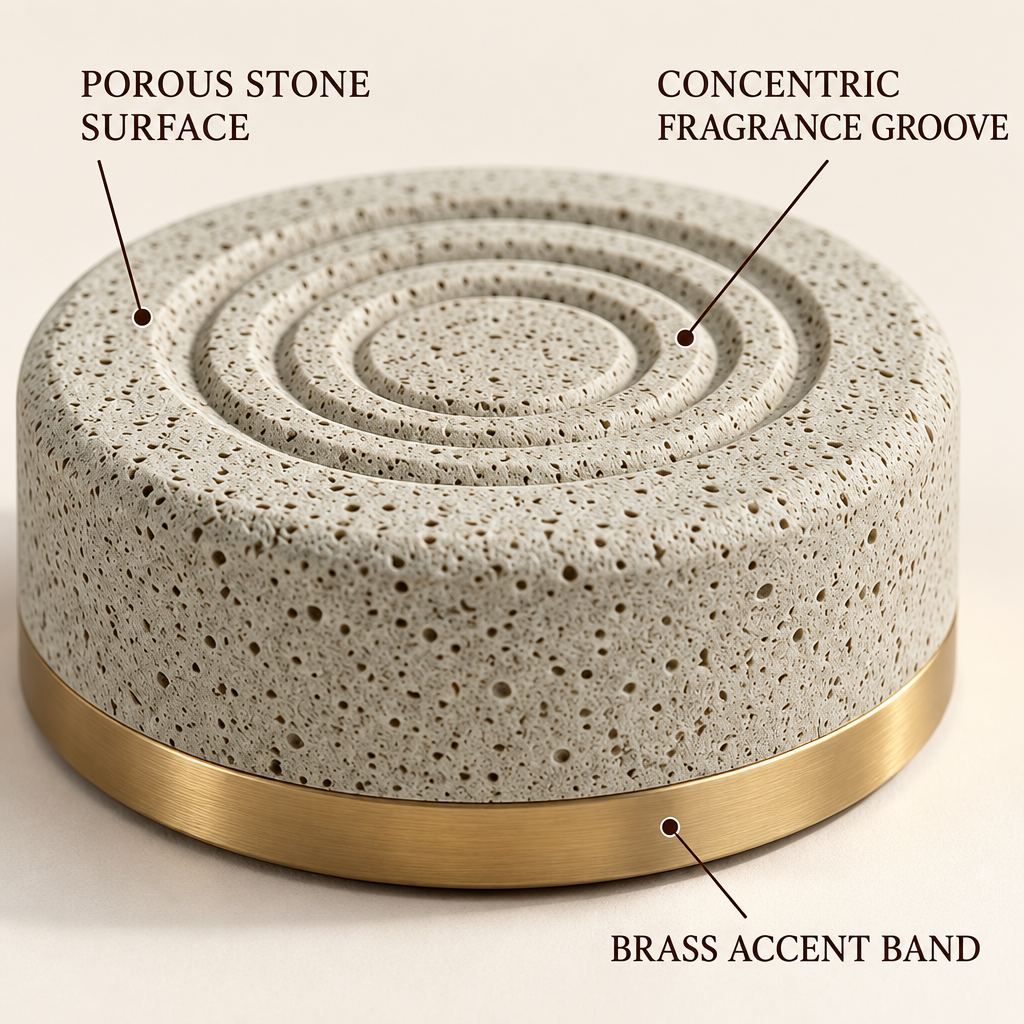 Corqena™ Ripple Travel Stone — design detail